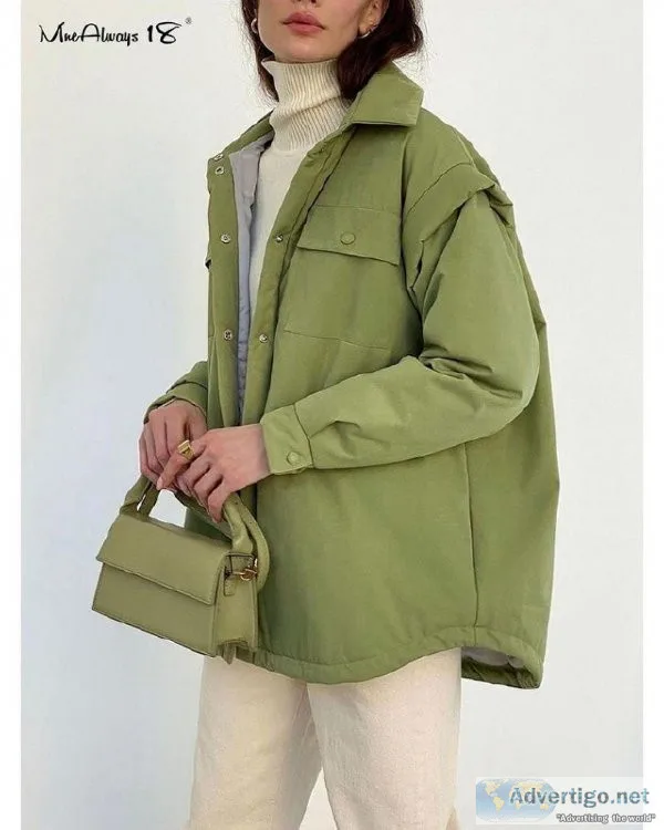 Down Cotton Green Women Thick Warm Winter Oversized Jackets