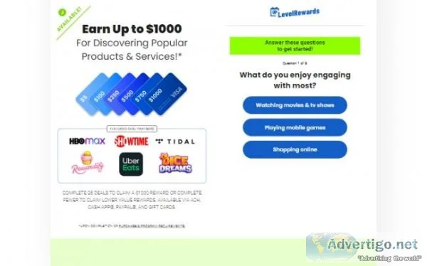 Rewarded Discovery - Earn up to 1000 - (US) HOT