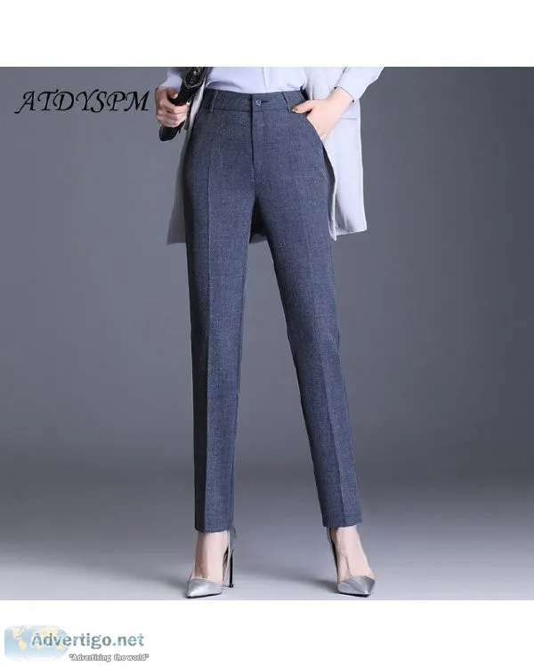 High Waist Elegant Black Straight Oversize Vintage Gray Casual P