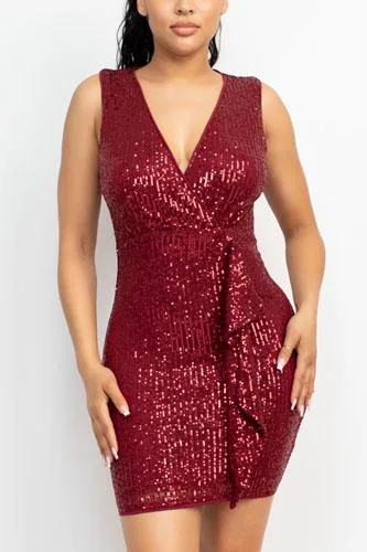 Sequin Mesh Bodycon Dress