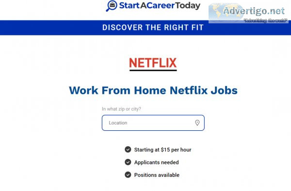Start A Career Today - Work from Home Netflix - US