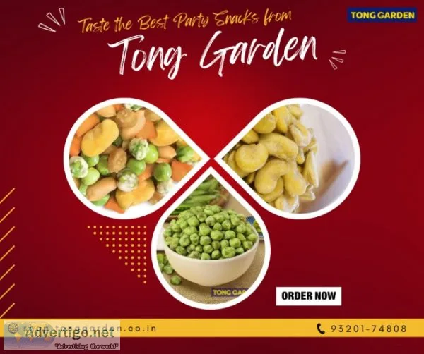 Party snacks, nuts, peanuts, almonds online - tong garden india