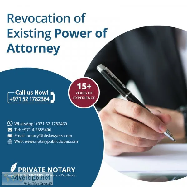 Revocation of power of attorney in dubai, uae
