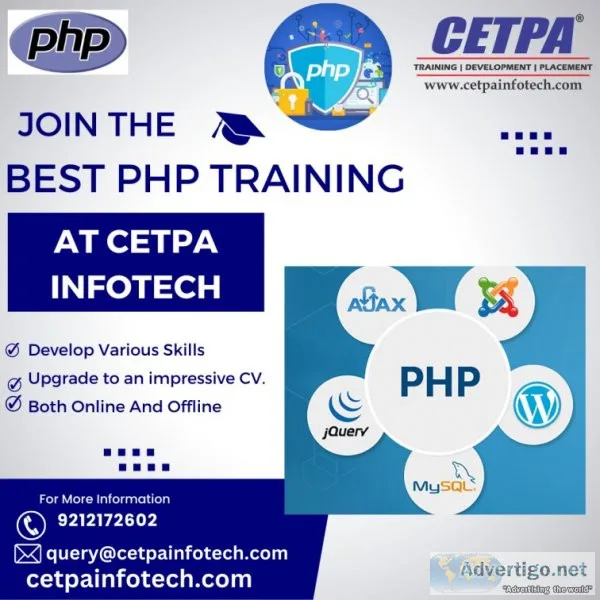 Enroll in the best php course training in noida