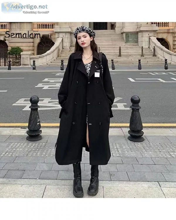 Autumn Women Long Trench Coat Fashion Streetwear Casual Jacket