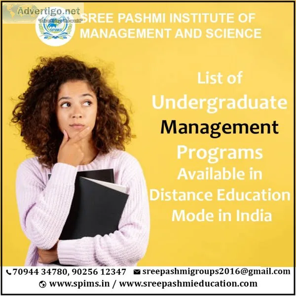 List of undergraduate management programs available in distance 