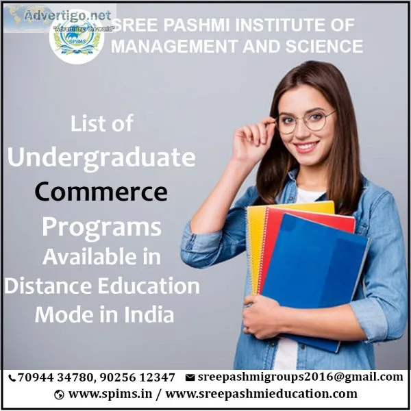 List of undergraduate commerce programs available in distance ed