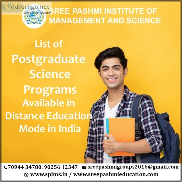 List of pg science programs in distance education