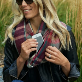 Infinity Scarf with Hidden Pocket for All seasons