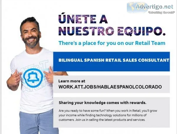 ATandT is Hiring Bilingual Spanish Retail Sales Consultants in L