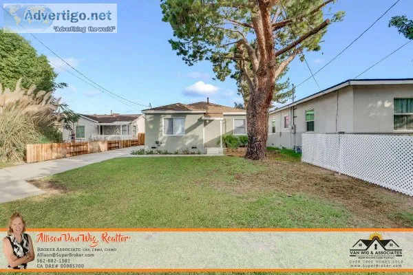 Long Gated Driveway Bellflower Home on Flora Vista Charming Stre