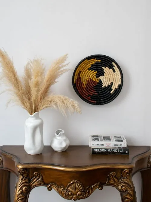 Buy sabai grass handwoven wall baskets | hanging wall decor plat