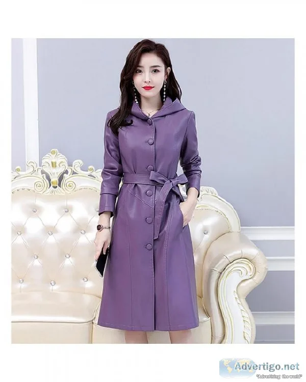 New Women Spring Autumn Casual Fashion Solid Color Knee-Length S