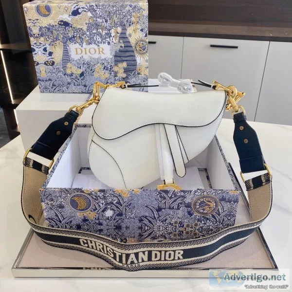 Dior Black Leather Saddle Bag
