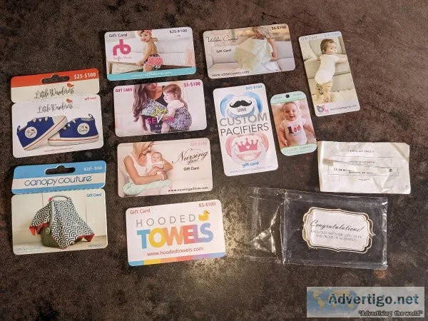 10 gift cards total