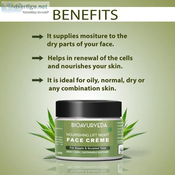 Nourishing lift night face cream - best night face cream for glo
