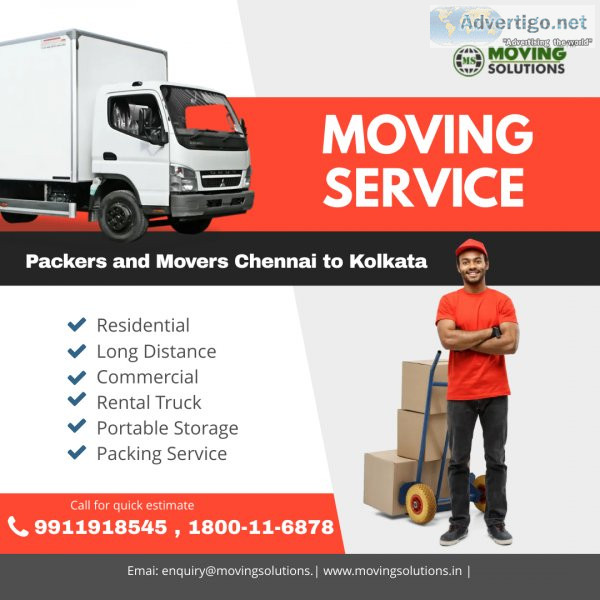 Packers and movers chennai to kolkata for shifting service