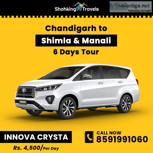 Chandigarh to Manali Taxi Service