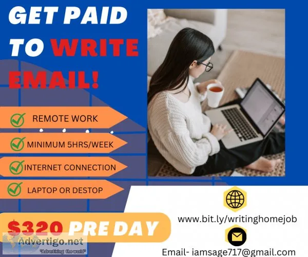 get paid to write email320 per day