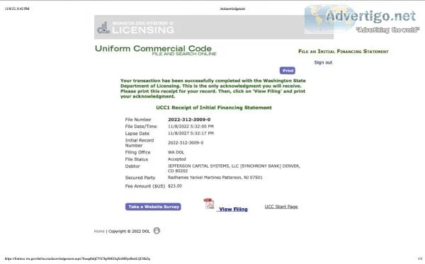Lien for the Violation of Title 18 united states code 241 242 (c