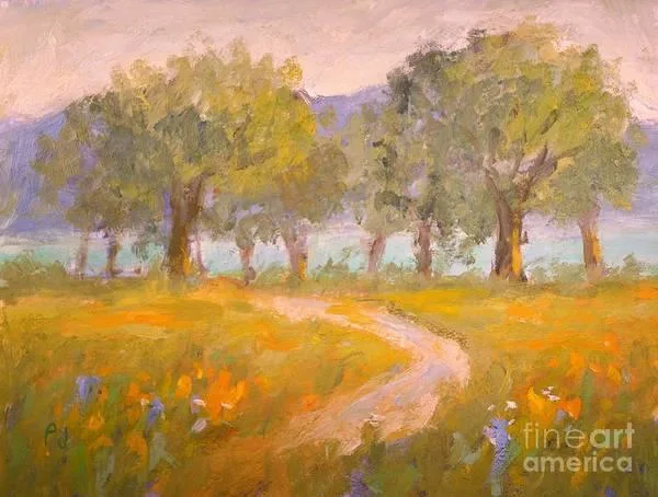 Path to the Sea - Impressionist Land and Seascape Print