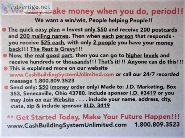  WHY WORK FOR SOMEONE  ELSE   AMAZING HOME INCOMEFREE INFO. 