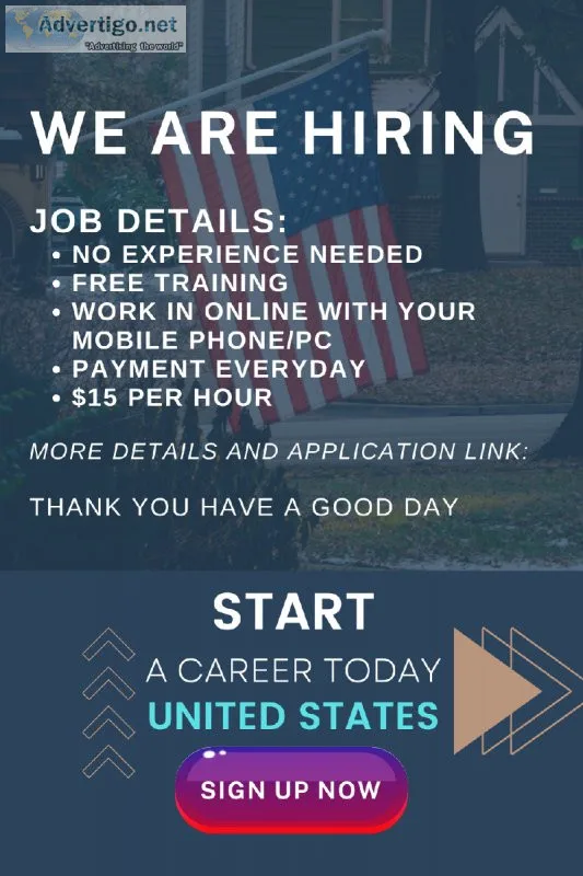 Start a career From today in USA