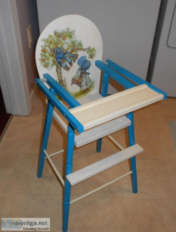 Childs Wooden Toy Highchair Holly Hobbie