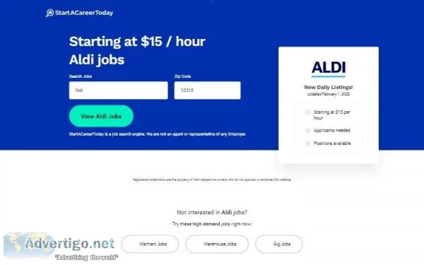 StartACareerToday - Aldi jobs
