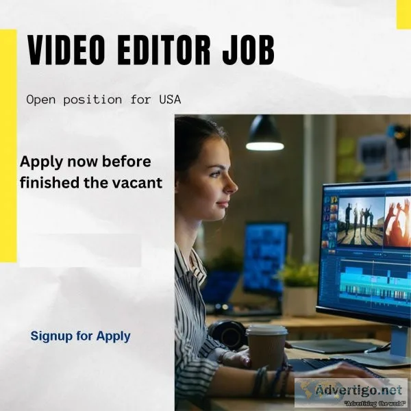 Start Career Today With Video Editor Jobs