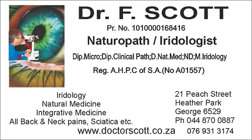 Comra, iridologist, naturopath, pain, back, neck etc dr scott