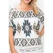 Geometric Tribal Sublimation Print top