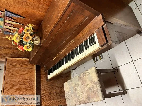Upright piano and seat for sale