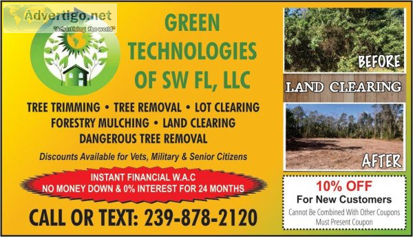 FINANCING FREE ESTIMATE LAND CLEARING FULL SERVICE TREE COMPANY