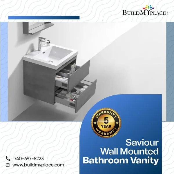 Saviour Wall Mounted Bathroom Vanity with Reinforced Acrylic Sin
