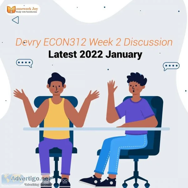 Devry ECON312 Week 2 Discussion Latest 2022 January