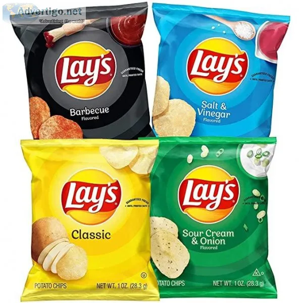 Potato Chip Variety Pack 40 Count (4 Pack of 40 Count - Lay s Va