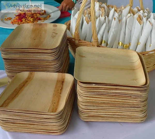 Buy  9&quot X 9&quot Extra Large Square Palm Leaf Plates From Ve