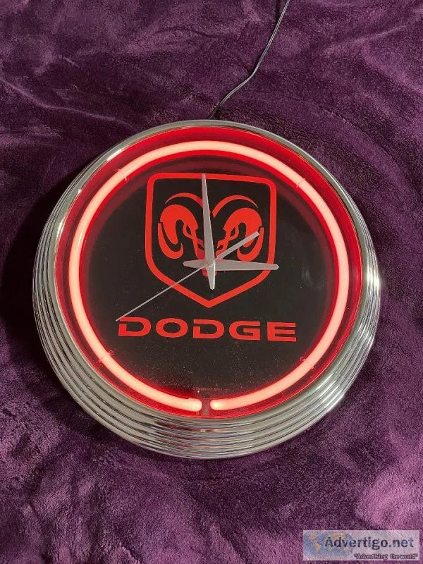 Like New Neon Lit Ram Clock