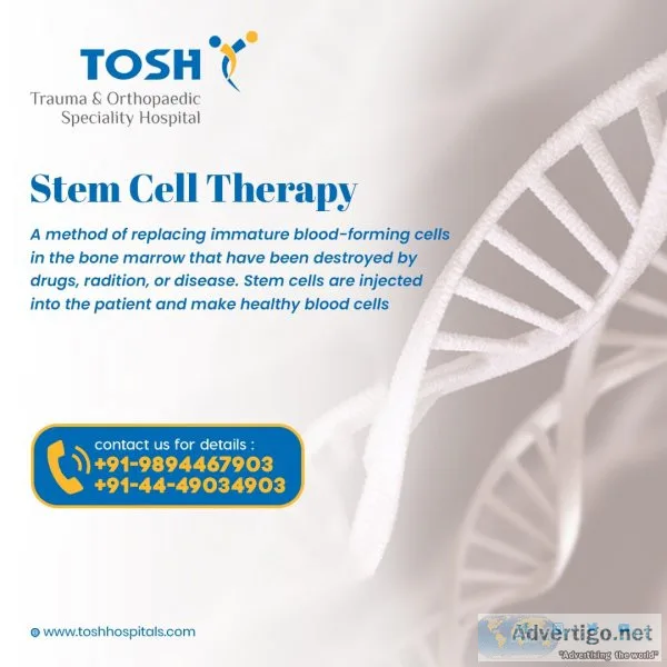 Stem cell treatment knee arthritis in india- tosh hospital