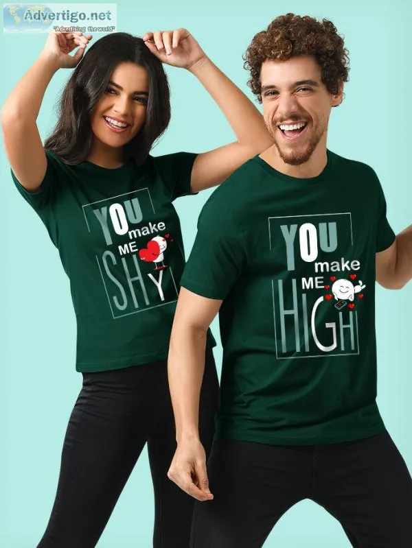 Order latest couple t shirts designs online india at beyoung