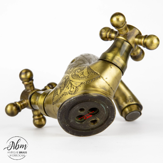 Unlacquered brass faucet