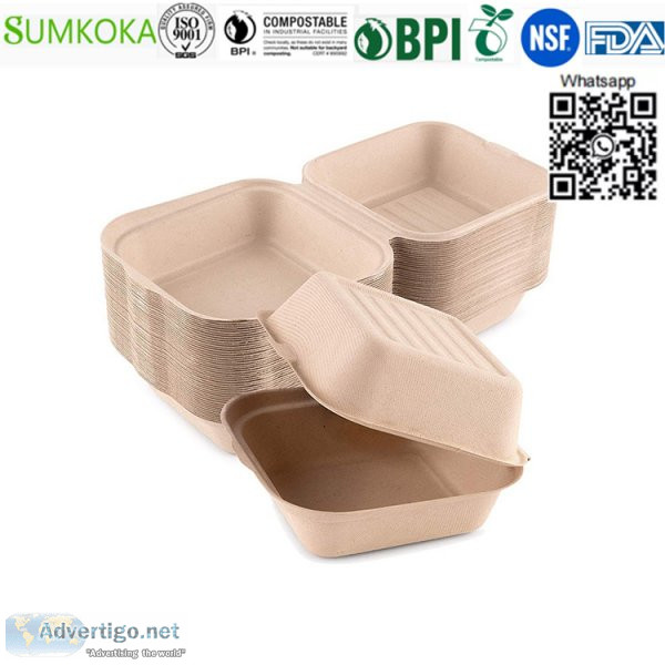 6 inches clamshell box disposable clamshell box hamburger box