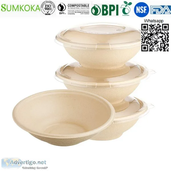 24 oz food bowl disposable bowl bagasse bowl take away bowl