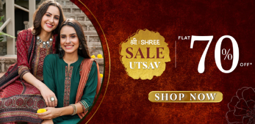 Get flat 70% off on shree s utsav sale