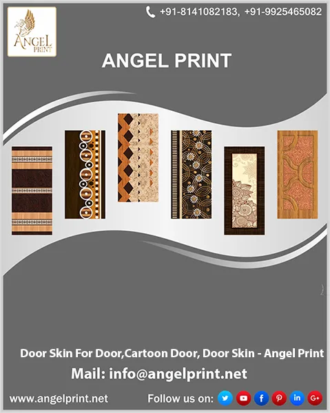 Door skin for door, cartoon door, door skin - angel print