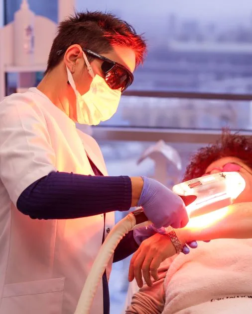 Hair reduction laser treatment