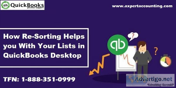 How to re-sort lists in quickbooks desktop?
