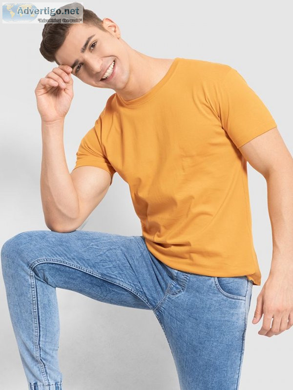 Order premium mens plain t shirts online in india - beyoung