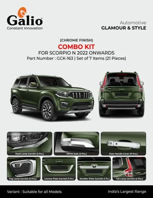 Chrome combo kits for scorpio n